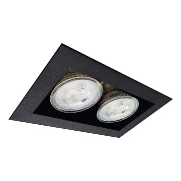 Brosline - Faretto da incasso 2xGU10/10W/230V nero