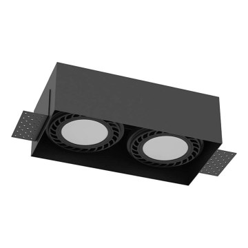 Brosline - Faretto da incasso 2xGU10/18W/230V nero