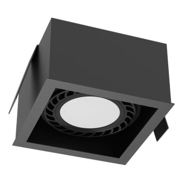 Brosline - Plafonnier encastré 1xGU10/18W/230V noir