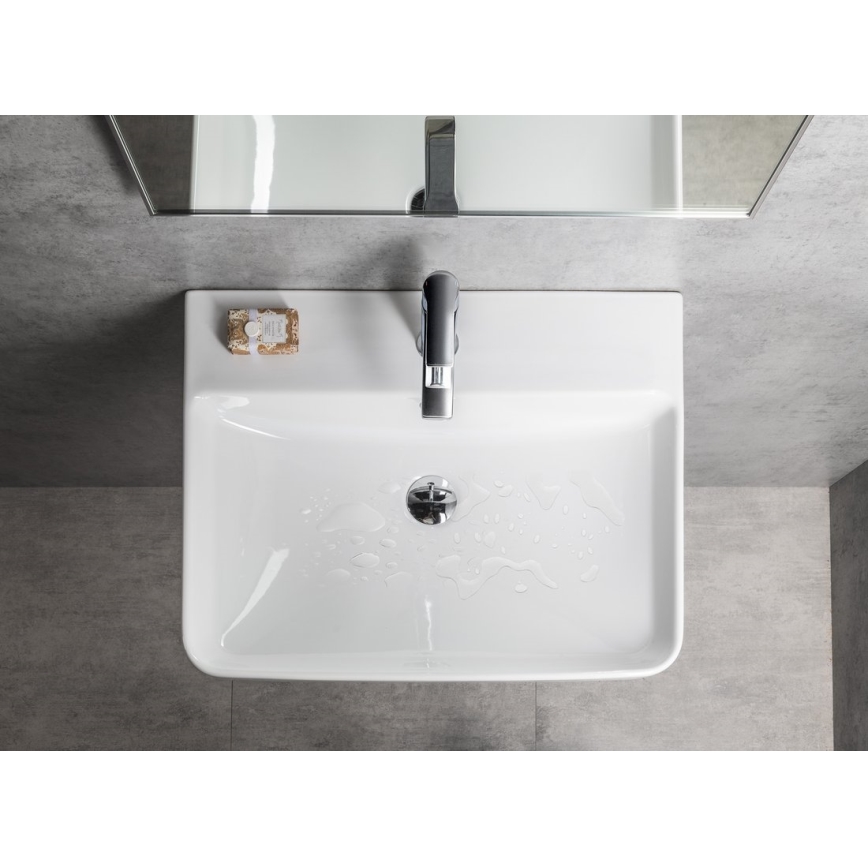 Bruckner - Lavandino incassato NERON 60x48 cm bianco