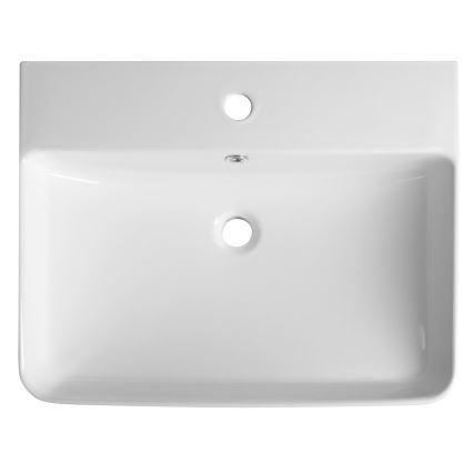 Bruckner - Lavandino incassato NERON 60x48 cm bianco