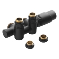 Bruckner - Lot de raccordement thermostatique pour raccordement central WICHER COMBI mat noir