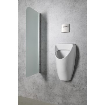 Bruckner - SCHWARN Orinatoio, ingresso acqua posteriore e scarico posteriore + sciacquone integrato 6V CC, bianco