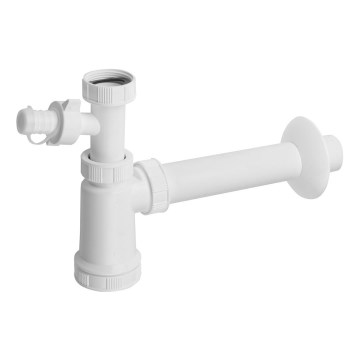 Bruckner - Siphon de lavabo avec cordier à branches DN40 blanc
