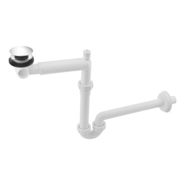 Bruckner - Vasca di raccolta con i rifiuti mobile CLICK-CLACK DN32 bianco/cromo lucido