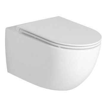Bruckner - Wandhängende Toilette Vortex Rimless FULDA Keramik/weiß
