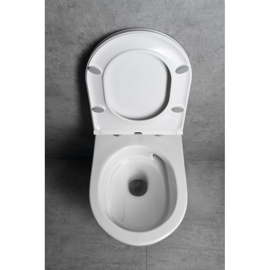 Bruckner - Wandhängende Toilette Vortex Rimless FULDA Keramik/weiß