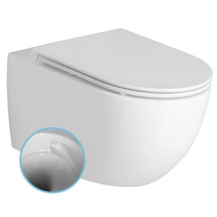 Bruckner - Wandhängende Toilette Vortex Rimless FULDA Keramik/weiß