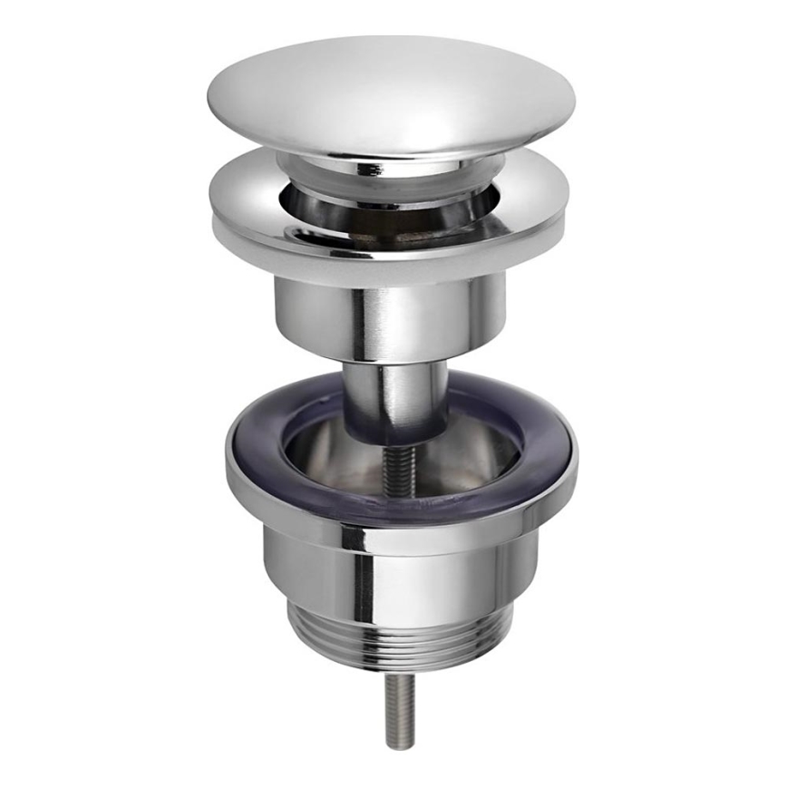 Bruckner - Waschbeckenablauf ohne Überlauf CLICK-CLACK d 6,4 cm glänzendes Chrom