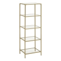 Bücherregal GLASY 40x125x30 cm gold