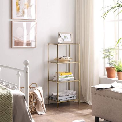 Bücherregal GLASY gold