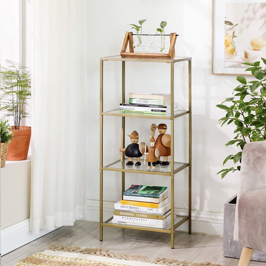 Bücherregal GLASY gold