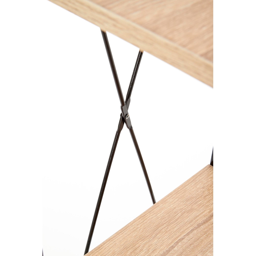 Bücherregal NARVIK 148x34 cm schwarz/Sonoma-Eiche