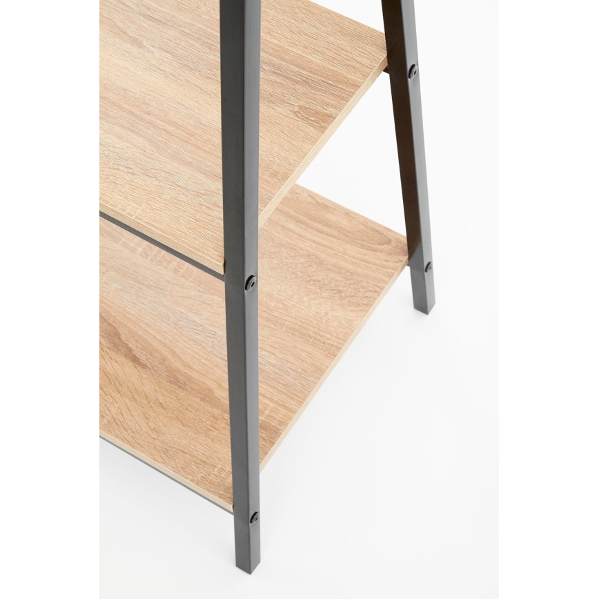 Bücherregal NARVIK 148x60 cm schwarz / Eiche Sonoma