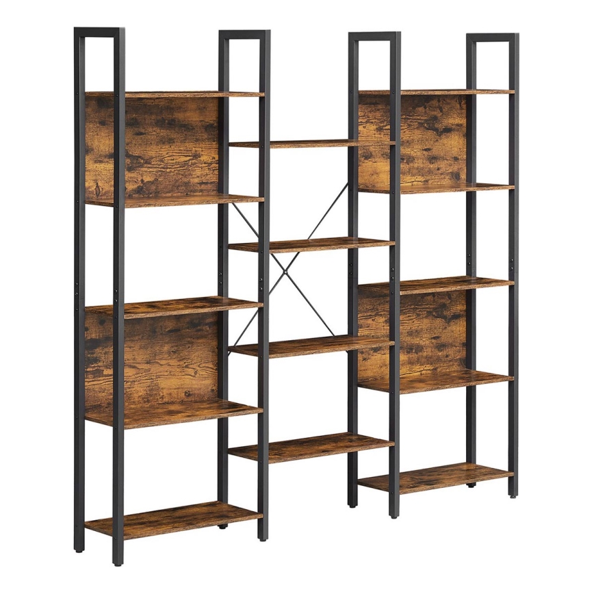 Bücherregal NAVARO braun/schwarz