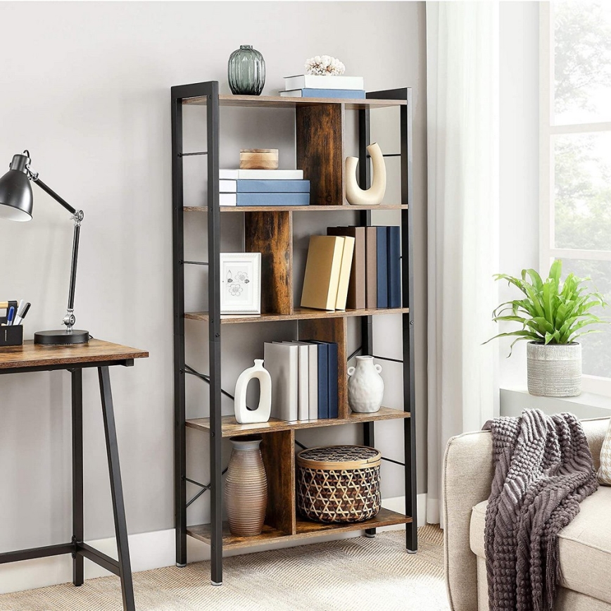Bücherregal NAVARO braun/schwarz
