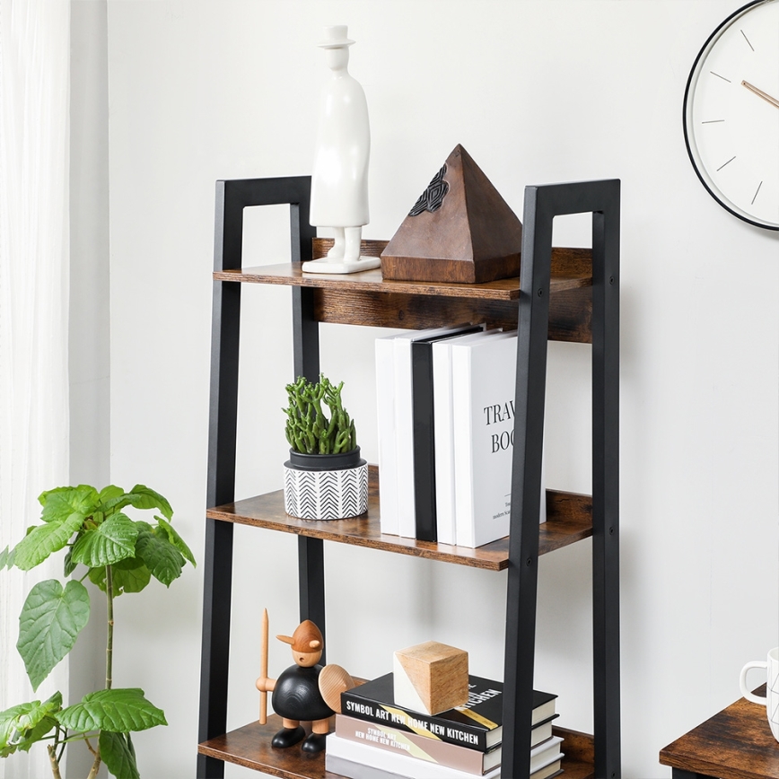 Bücherregal NAVARO Braun/Schwarz