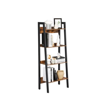 Bücherregal NAVARO Braun/Schwarz