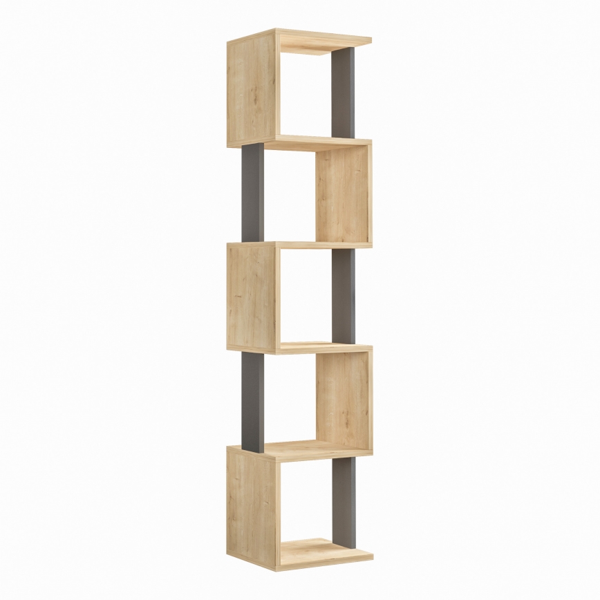 Bücherregal PIRI 161x35 cm braun/anthrazit