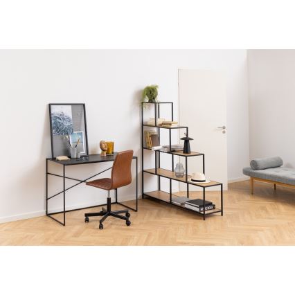 Bücherregal SARON Eiche/schwarz
