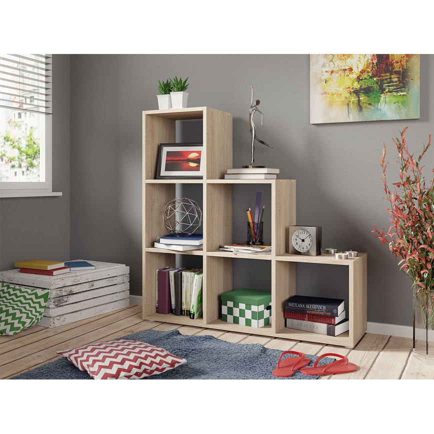 Bücherregal TRIO 108x105 cm Eiche Sonoma