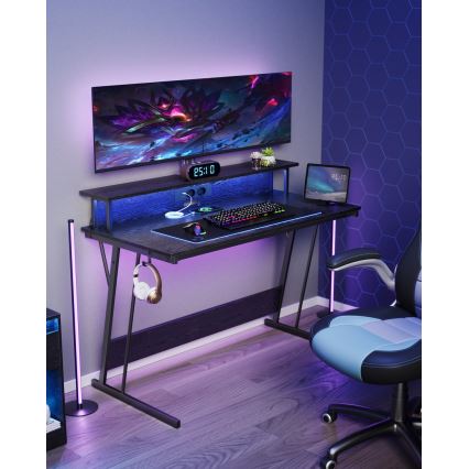 Bureau à éclairage intégré SOLEA-X noir