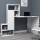 Bureau avec une étagère IRMAK 119x138,6 cm blanc