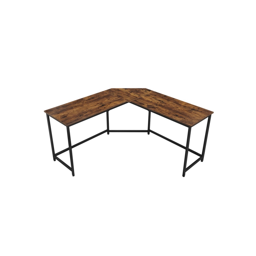 Bureau d'angle SOLEA marron/noir