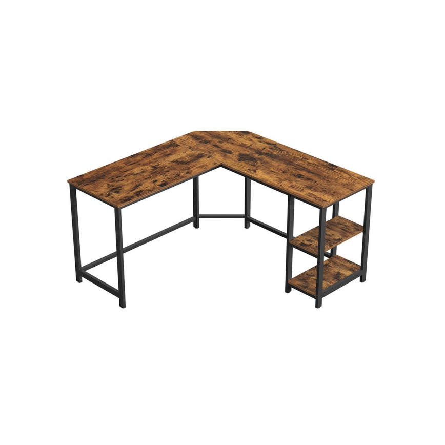Bureau d'angle SOLEA marron/noir