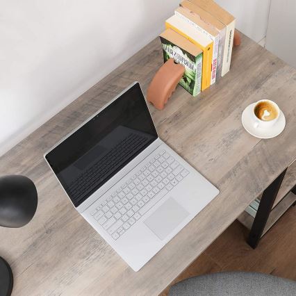 Bureau d'angle SOLEA marron/noir