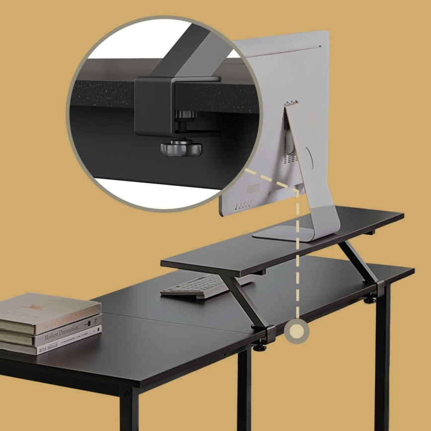 Bureau d'angle SOLEA noir