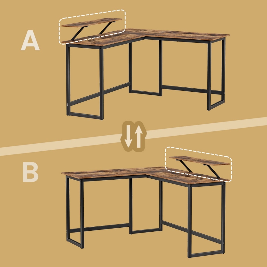 Bureau d'angle SOLEA noir