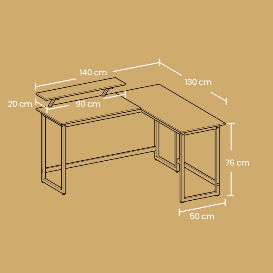 Bureau d'angle SOLEA noir