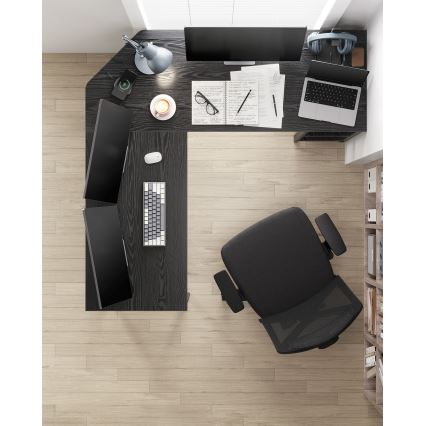 Bureau d'angle SOLEA noir