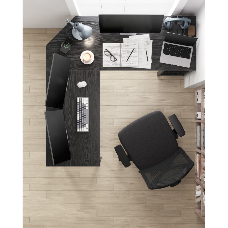 Bureau d'angle SOLEA noir