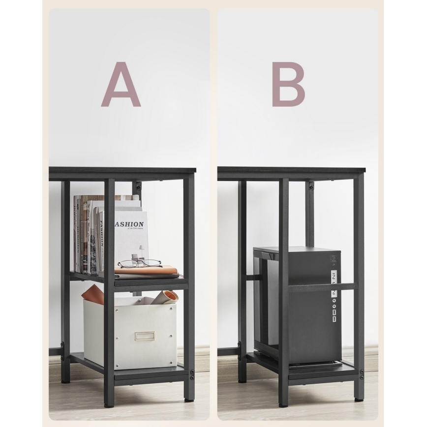 Bureau d'angle SOLEA noir