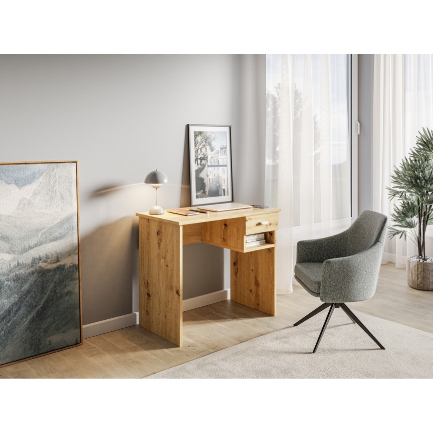Bureau RICO 90x50 cm chêne artisanal