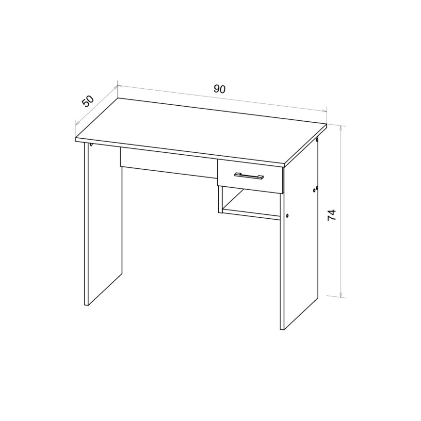 Bureau RICO 90x50 cm chêne artisanal