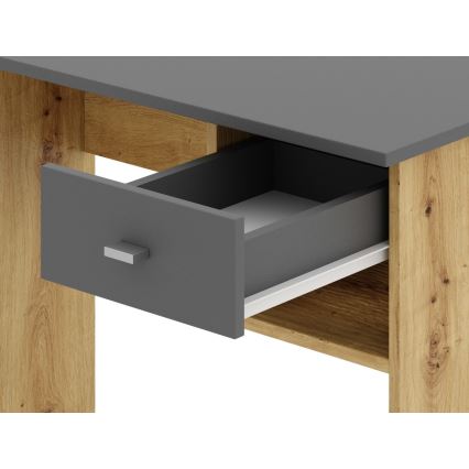 Bureau RICO chêne artisan/gris