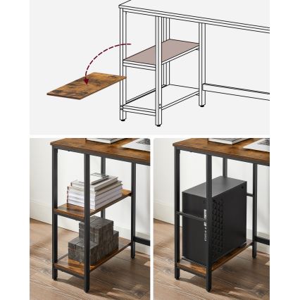 Bureau SOLEA marron/noir