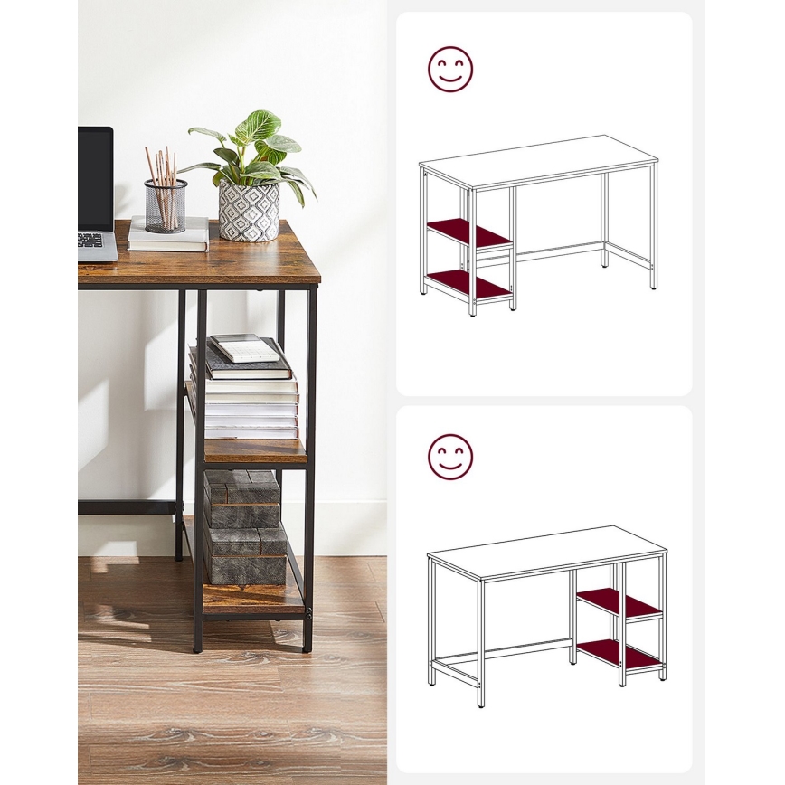 Bureau SOLEA marron/noir