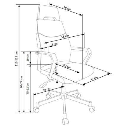 Bürostuhl ELUN schwarz/grau