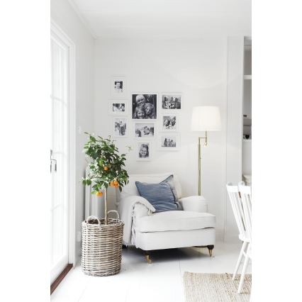 ByRydens - Lampada da terra LED ORLANDO 1xE27/5W/230V + LED/3W bianco/oro Ø 36 cm