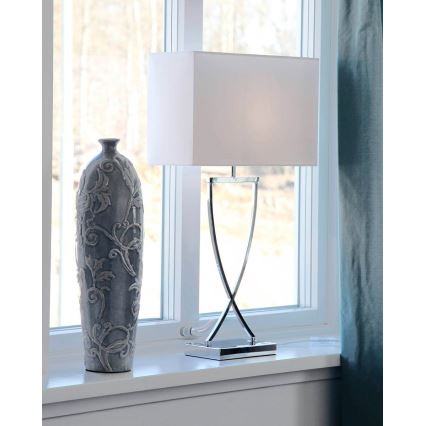 ByRydens - Lampe de table OMEGA 1xE27/5W/230V blanche/chrome brillant