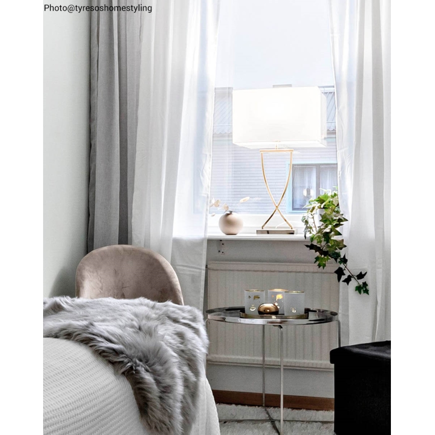 ByRydens - Tischlampe OMEGA 1xE27/5W/230V weiß/messing