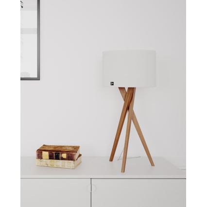 ByRydens - Lampada da tavolo VEGA 1xE27/8W/230V bianco/rovere