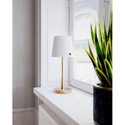 ByRydens - Lampada da tavolo LUMI 1xE27/8W/230V bianca/oro 48,5 cm