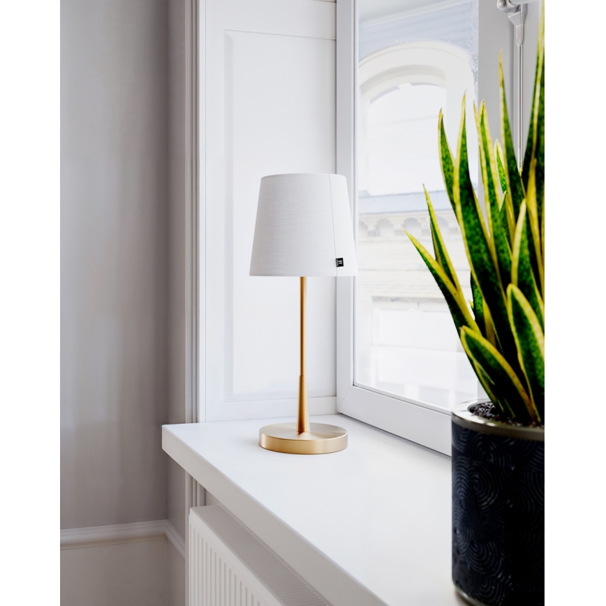 ByRydens - Lampada da tavolo LUMI 1xE27/8W/230V bianca/oro 48,5 cm