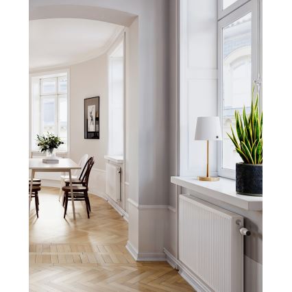 ByRydens - Lampada da tavolo LUMI 1xE27/8W/230V bianca/oro 48,5 cm