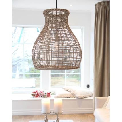 ByRydens - Hängeleuchte SEAGRASS 1xE27/8W/230V beige d 49 cm
